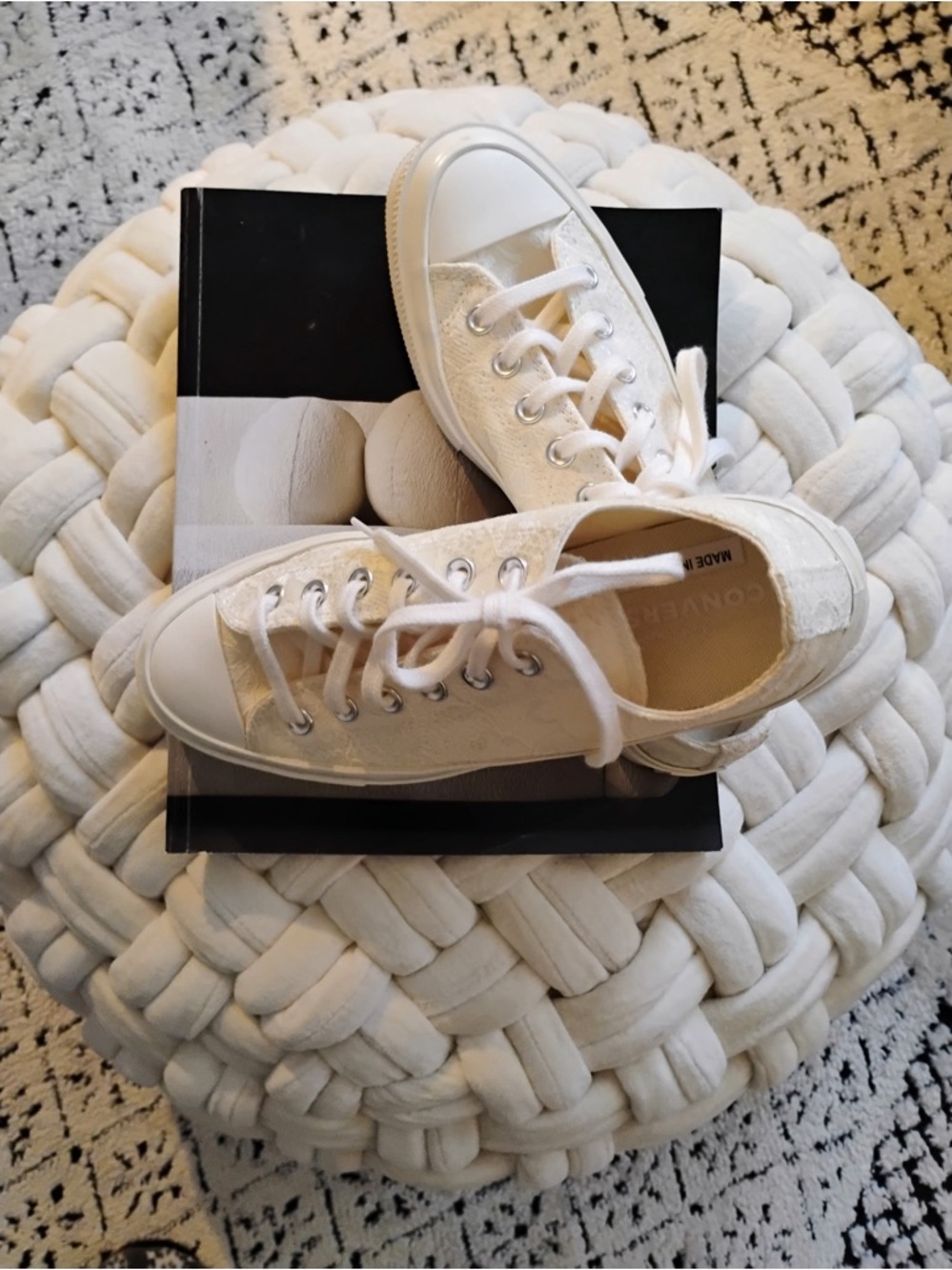Classic White Converse Canvas Low-Top Sneakers